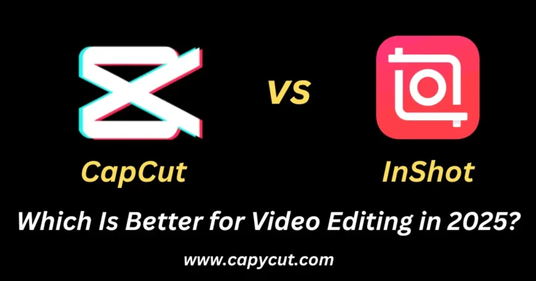 Feature image containing text CapCut vs InShot in 2025