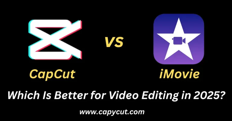 Feature image contianing text CapCut vs iMovie Which Free Video Editor Reigns Supreme in 2025